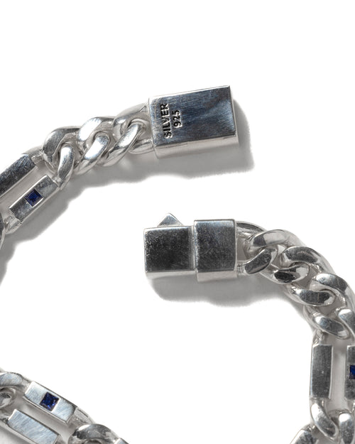 MAPLE Paradiso Bracelet Silver 925 Blue Sapphire Gemstones clasp and bracelet closeup