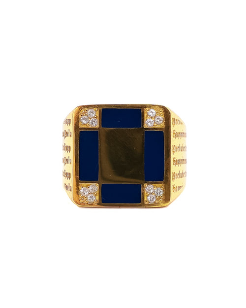 Prelude Signet (14K/Navy/Topaz)