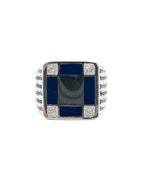 Prelude Signet (Silver/Navy/Topaz)