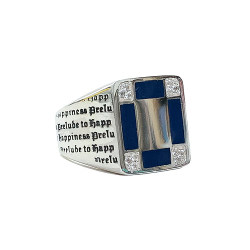 Prelude Signet (Silver/Navy/Topaz)