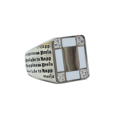 Prelude Signet (Silver/White/Topaz)