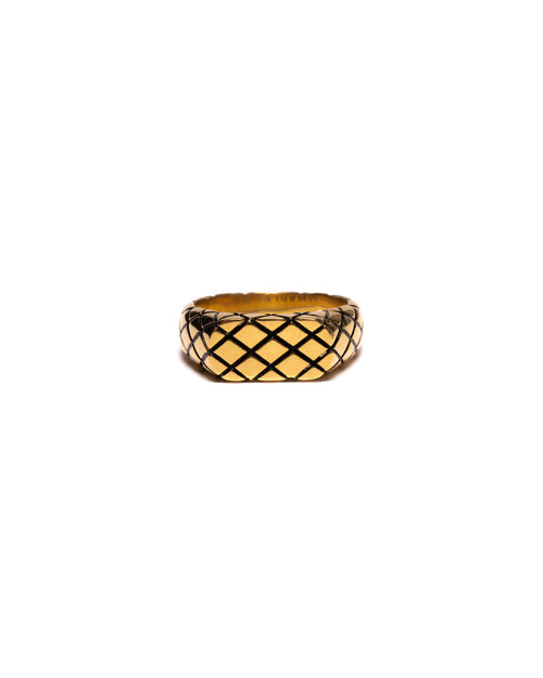 Quilted Signet Slim (14K)