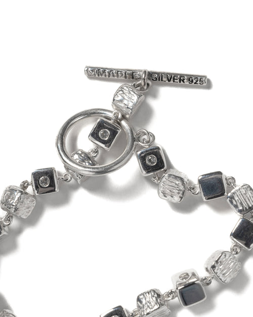 MAPLE Romi's Bracelet Silver 925 Topaz Gemstones toggle clasp and bracelet closeup