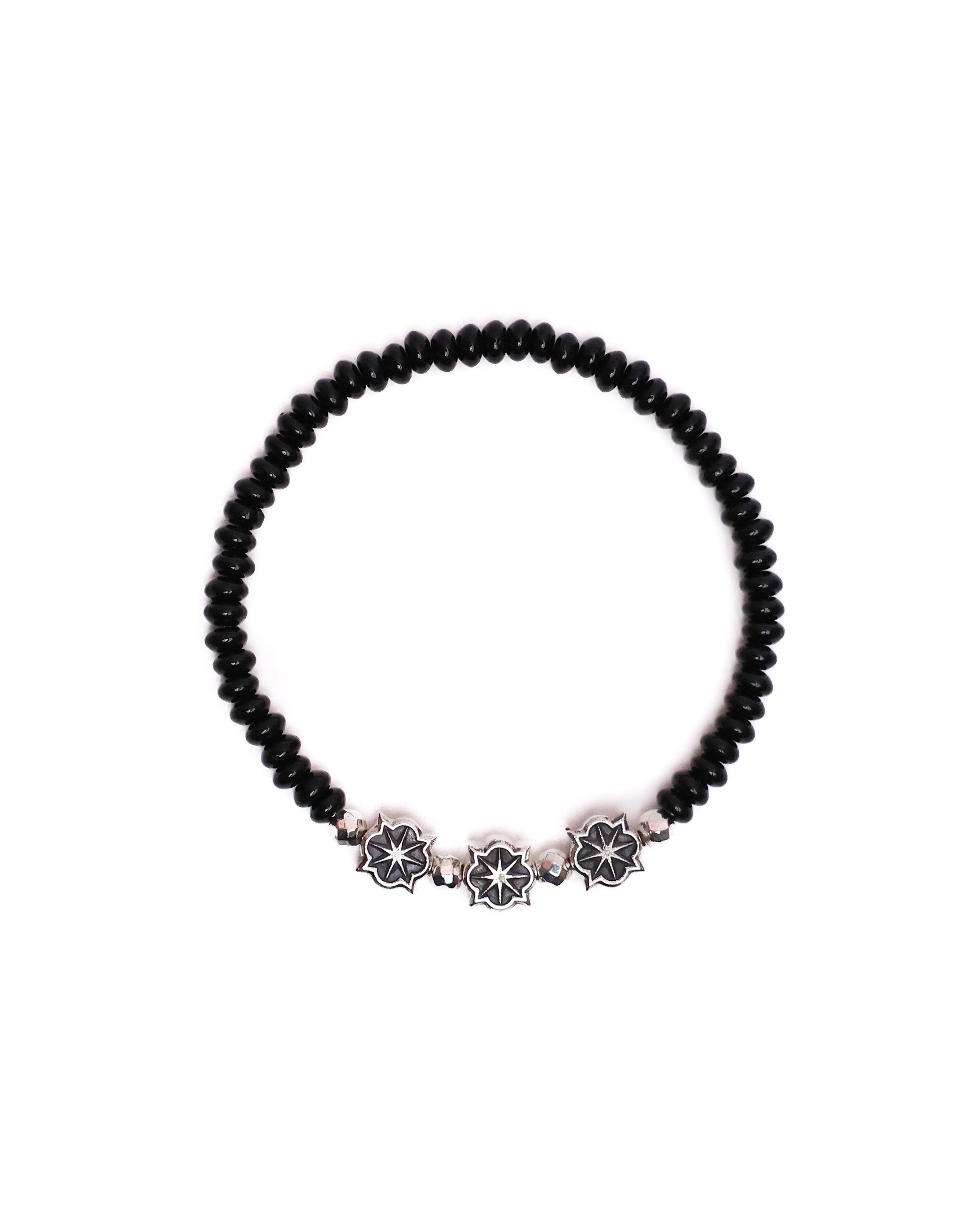 Rose Star Beaded Bracelet (Silver 925/Black Onyx) – MAPLE