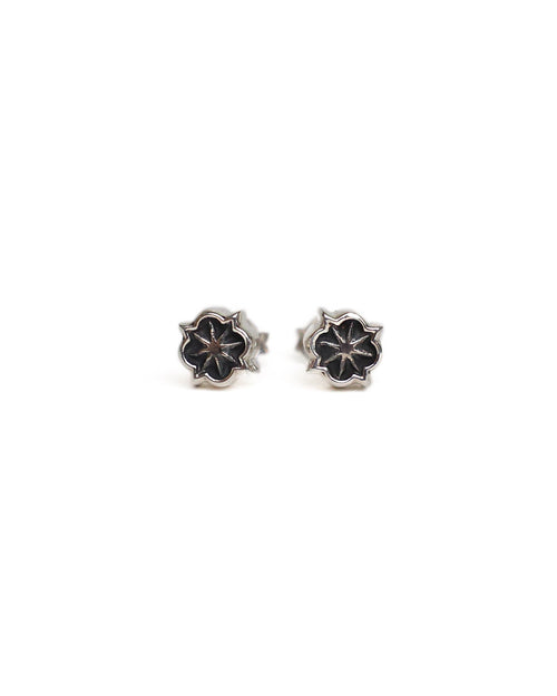 Rose Star Stud Earrings (Silver 925)