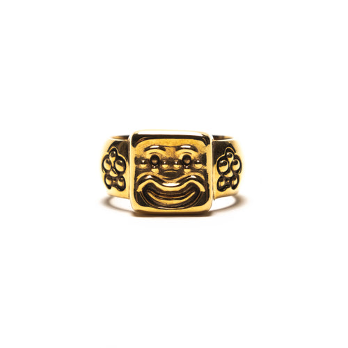 MAPLE Smiley Signet 14K Gold front view