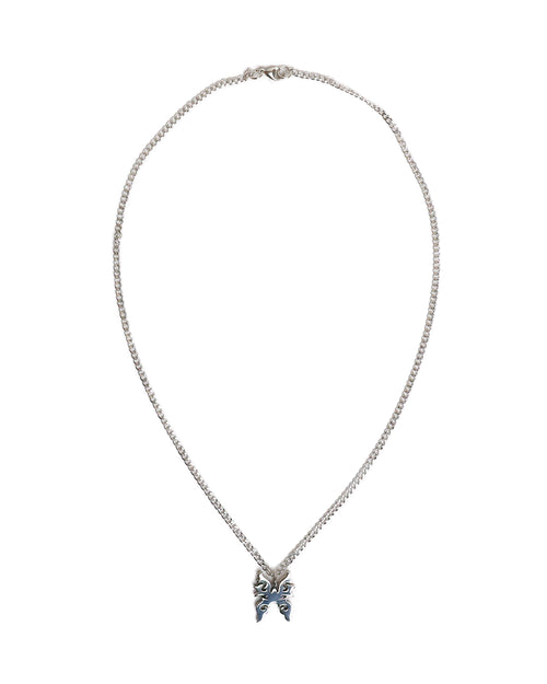 Necklace with a pendant on a white background