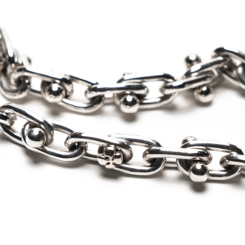 MAPLE Tropique Chain Necklace Silver 925 barbell cross closeup