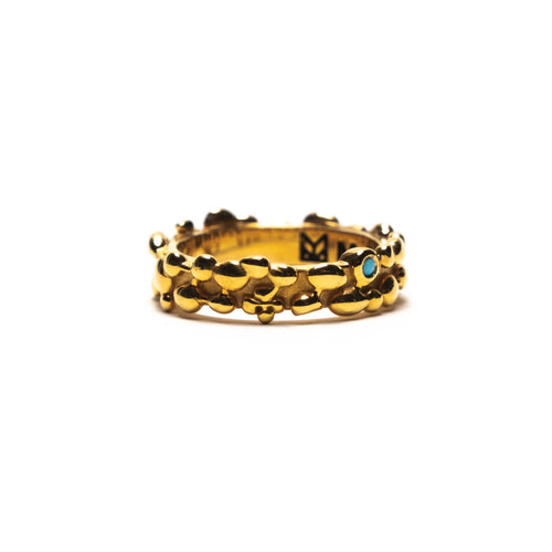 MAPLE Tropique Ring 14K Gold Turquoise Stone side view