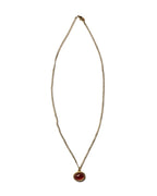 MAPLE Tubby Chain 14K Gold/Red Garnet front view