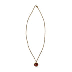 Tubby Chain (14K/Red Garnet)