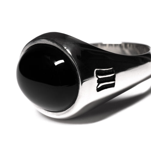 Tubby Ring (Silver/Onyx)