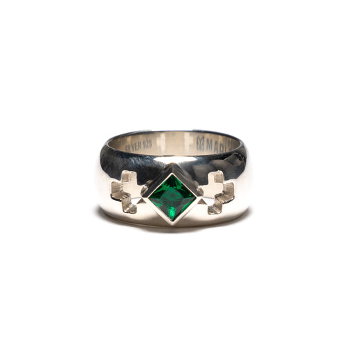 Wednesday Ring (Silver/Emerald)