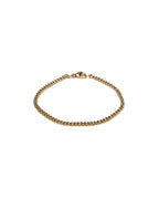 MAPLE Curb Chain 4mm Bracelet 14K Gold front view