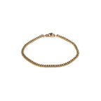 MAPLE Curb Chain 4mm Bracelet 14K Gold front view