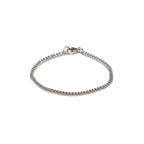 MAPLE Curb Chain 4mm Bracelet Silver 925 front view