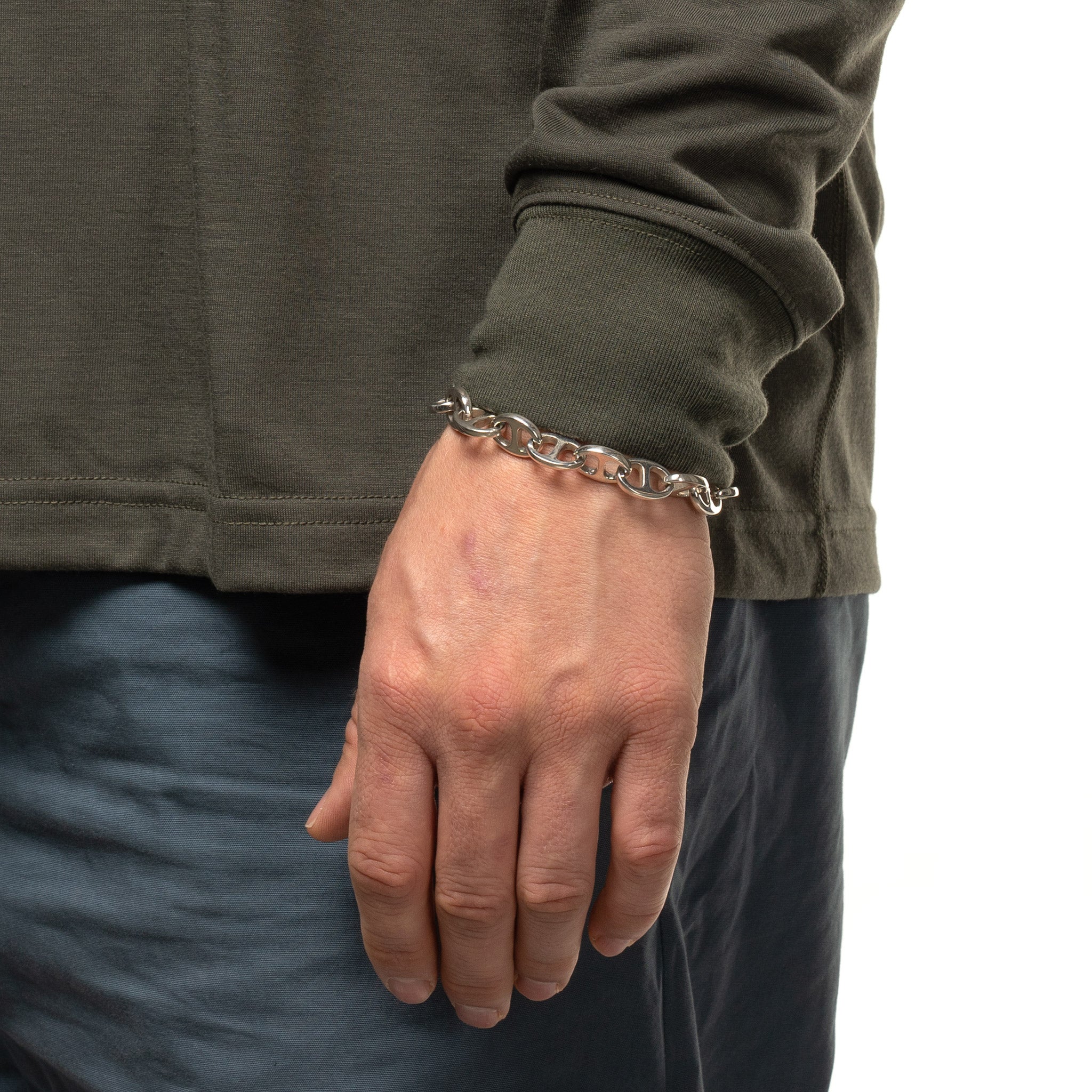 Chain Link Bracelet 10mm (Silver 925) 19 cm