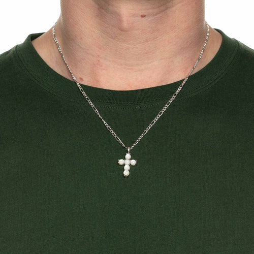 MAPLE Cross Chain Silver/Mother of Pearl on model