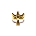 MAPLE Eagle Ring 14K Gold front view