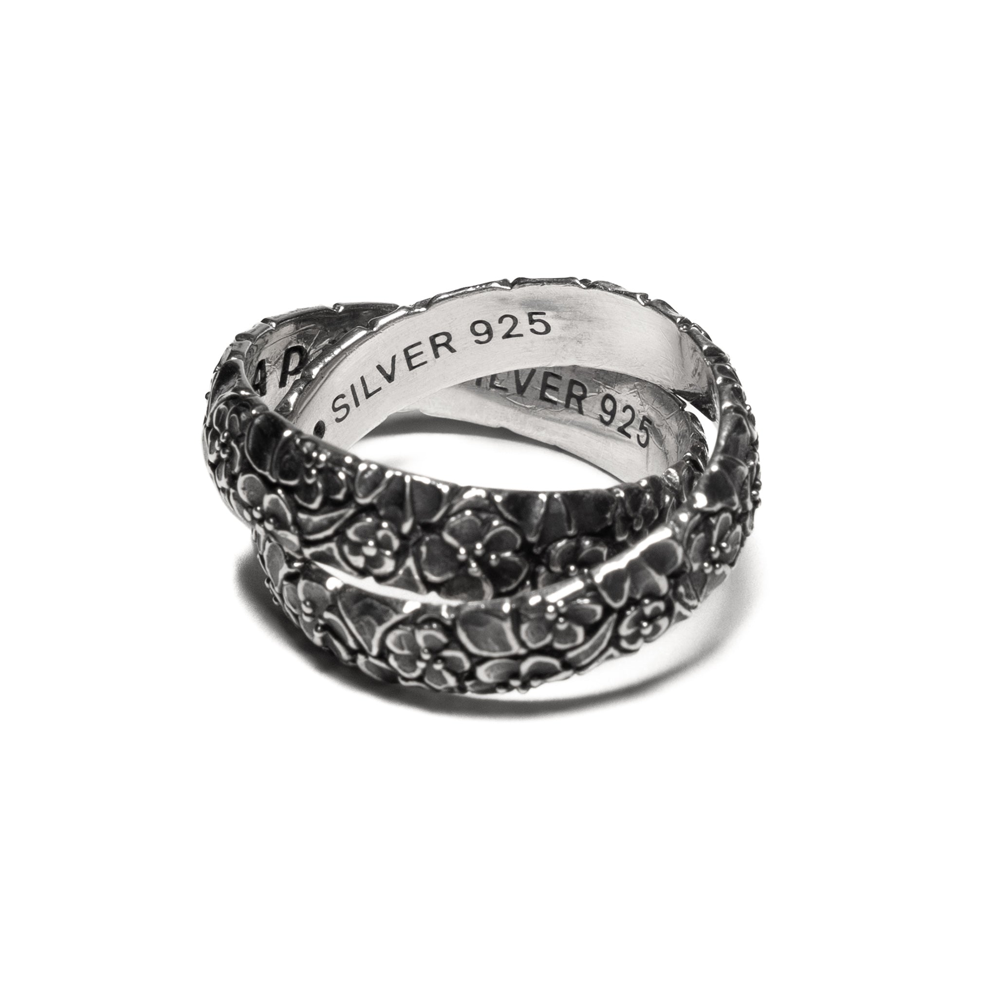 Floral on sale silver ring