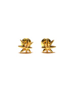 MAPLE Hempstar Earring Studs 14K Gold front view