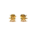 MAPLE Hempstar Earring Studs 14K Gold front view