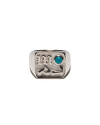 MAPLE MPL Signet Ring Silver 925/Turquoise front view