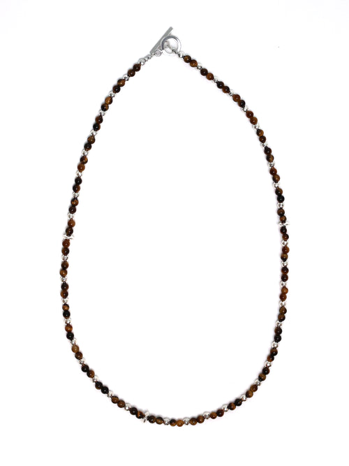 MAPLE Madina Beaded Necklace (Silver 925/Tiger Eye)