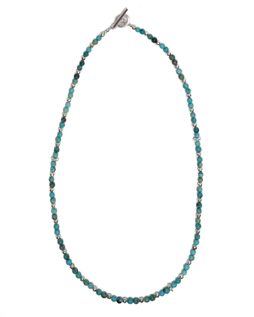 Madina Beaded Necklace (Silver 925/Turquoise)