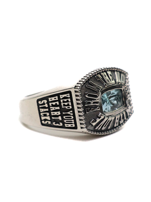 Northern Class Ring (Silver 925/Aquamarine Topaz)