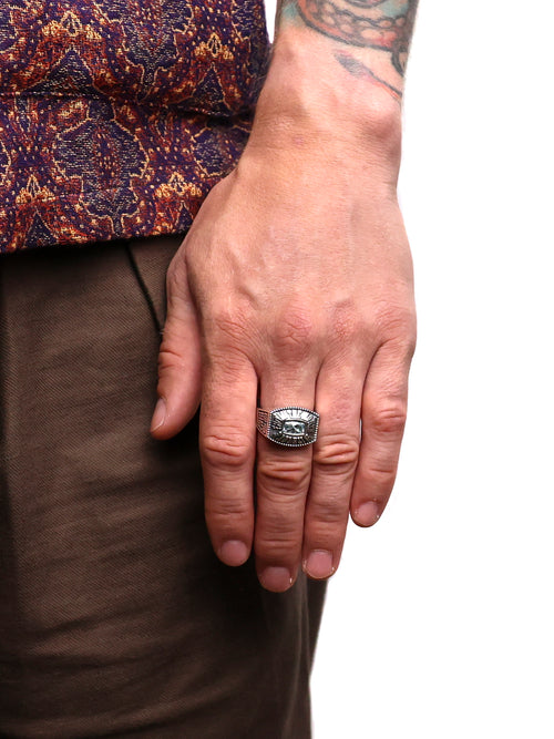 Northern Class Ring (Silver 925/Aquamarine Topaz)