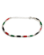 Poncho Bracelet (Silver 925/Red/Green/Black)