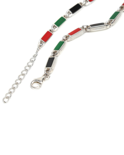 Poncho Bracelet (Silver 925/Red/Green/Black)