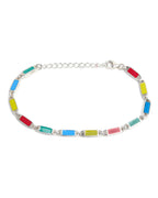 Poncho Bracelet (Silver 925/Red/Green/Blue/Yellow)