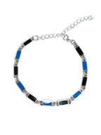 Poncho Bracelet (Silver 925/Black/Blue)