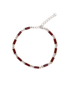 Poncho Bracelet (Silver 925/Blood Red)