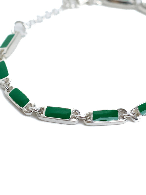 Poncho Bracelet (Silver 925/Green)