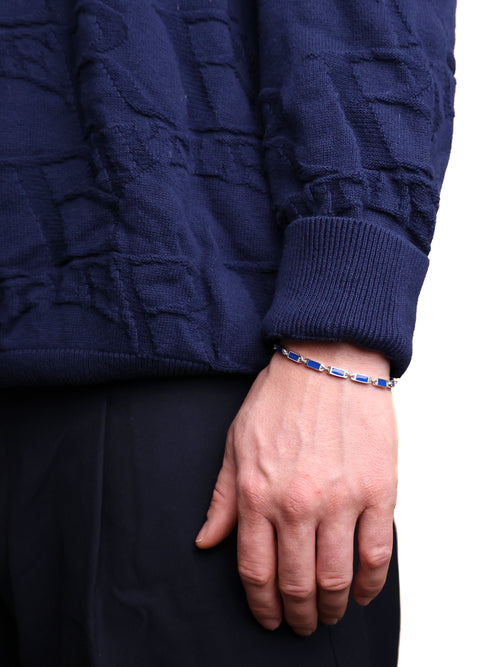 Poncho Bracelet (Silver 925/Navy)