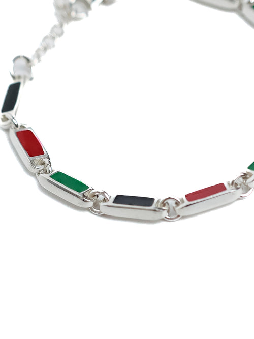 Poncho Bracelet (Silver 925/Red/Green/Black)