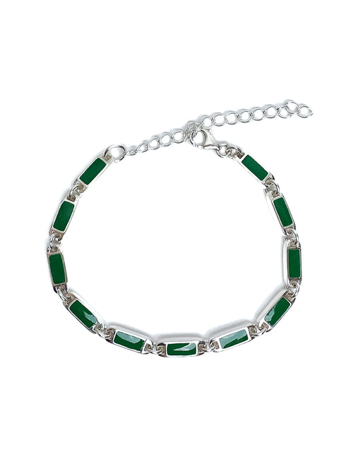 Poncho Bracelet (Silver 925/Green)