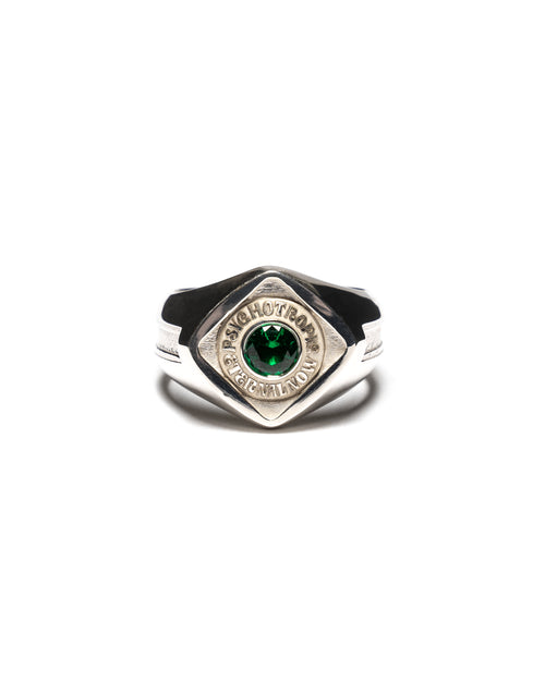 Psychotropic Class Ring (Silver/Emerald)