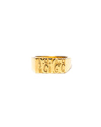 MAPLE Word Peace Ring 14K Gold front view