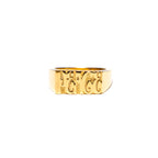 MAPLE Word Peace Ring 14K Gold front view