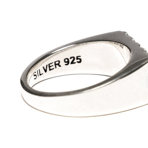 MAPLE Word Peace Ring Silver 925 back inside view